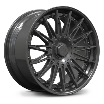 CUSTOM FORGED 2-PIECE WHEELS RV-DA06 in dark finish, designed for Acura MDX custom wheels, 22-inch alloy design.
